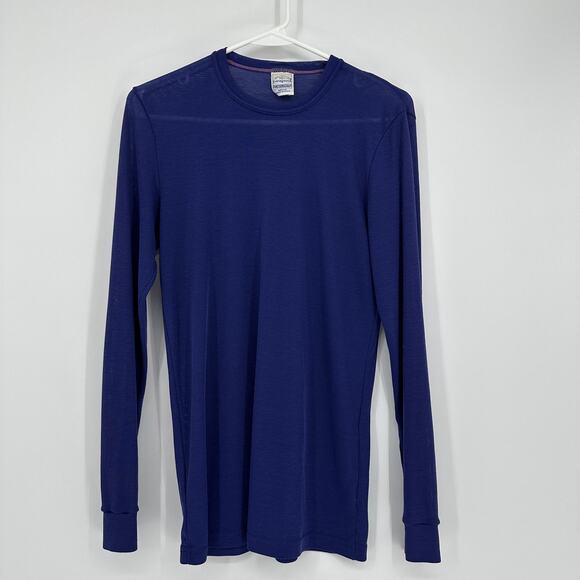 Vintage Patagonia Capilene Shirt Mens Medium Blue Long Sleeve Base Layer USA 90s - Picture 1 of 8